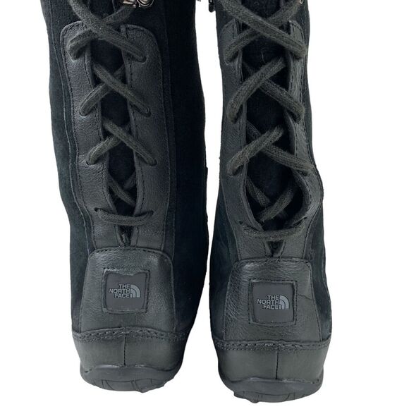 The North Face Women's Primaloft Boots 7 Black Suede Leather Lace Up Insulated - Picture 7 of 14